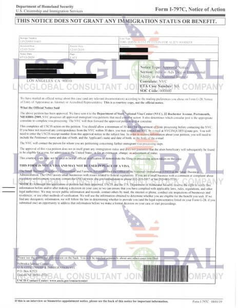 khách hàng thực hiện hồ sơ EB2 NIW thành công Hồ T T