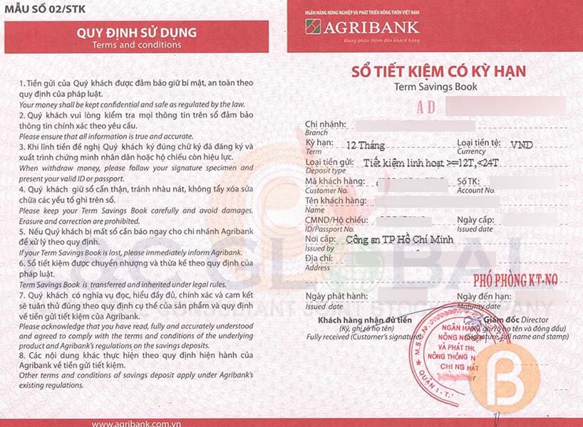 Sổ tiết kiệm khi làm hồ sơ lao động định cư Canada L&C Global